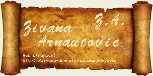 Živana Arnautović vizit kartica